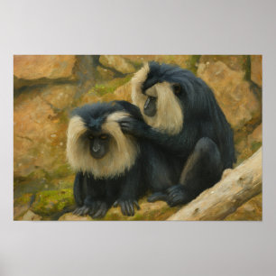 Macaque Bond - Grooming Ritueel Poster