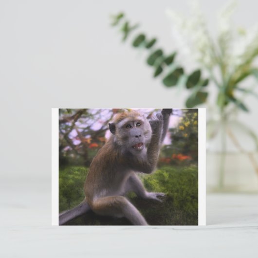 Macaque Briefkaart (Staand voorkant)
