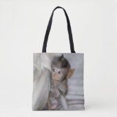 Macaque Monkey Tote Bag (Voorkant)