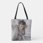 Macaque Monkey Tote Bag (Achterkant)