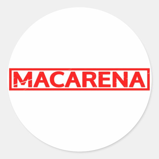 Macarena Stamp Ronde Sticker (Voorkant)