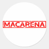 Macarena Stamp Ronde Sticker (Voorkant)