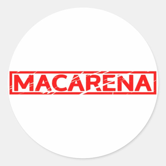 Macarena Stamp Ronde Sticker (Voorkant)