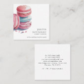 Macaron Baker Pastry Chef. Vierkante Visitekaartje (Voorkant / Achterkant)