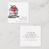 Macaron Baker Pastry Chef. Vierkante Visitekaartje (Voorkant / Achterkant)