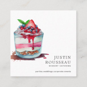 Macaron Baker Pastry Chef. Vierkante Visitekaartje