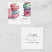 Macaron Baker Pastry Chef. Vierkante Visitekaartje (Voorkant / Achterkant)
