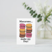 Macaron Bakery Restaurant Pastry Chef Visitekaartje (Staand voorkant)