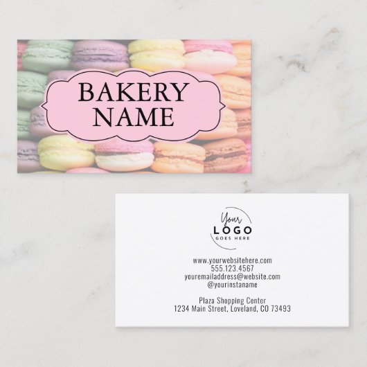 Macaron Bakery Visitekaartje (Voorkant / Achterkant)