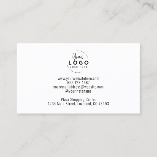 Macaron Bakery Visitekaartje (Achterkant)