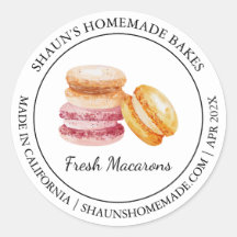 Macaron Baking Modern label