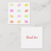 Macaron bedankbriefjes notitiekaartje (Voorkant / Achterkant)