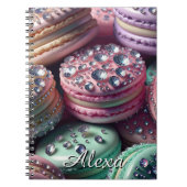Macaron Bling gepersonaliseerd Notitieboek (Voorkant)