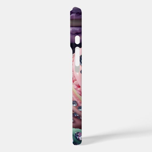 Macaron Bling Monogrammed Case-Mate iPhone Case (Achterkant / Links)