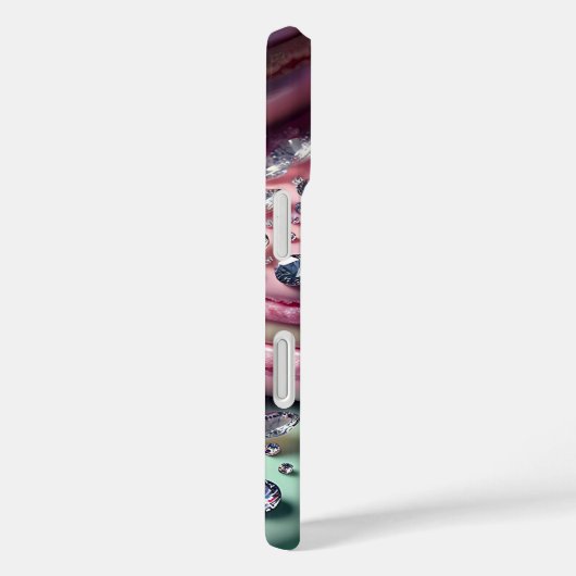 Macaron Bling Monogrammed Case-Mate iPhone Case (Achterkant / Rechts)