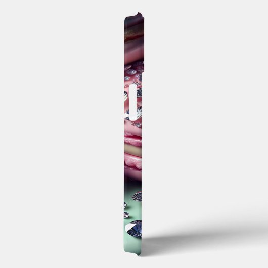  Macaron Bling Monogrammed Case-Mate iPhone Case (Achterkant / Rechts)