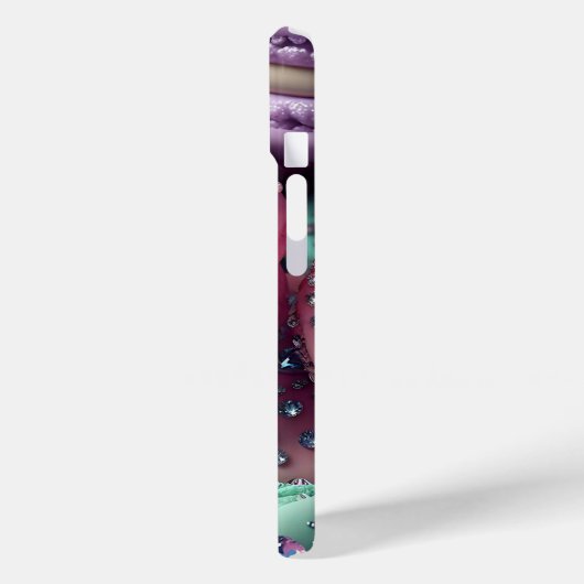  Macaron Bling Monogrammed Case-Mate iPhone Case (Achterkant / Links)