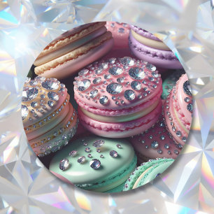 Macaron Bling Ronde Sticker