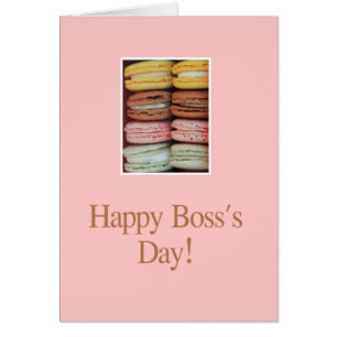 Macaron Boss Day Kaart