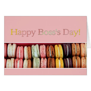 Macaron Boss Day Kaart