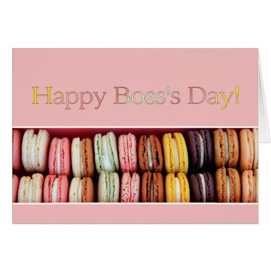 Macaron Boss Day Kaart (Voorkant Horizontaal)