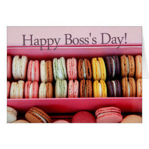 Macaron Boss Day Kaart