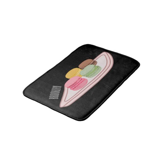 Macaron cartoon illustratie badmat (Gekanteld)