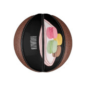 Macaron cartoon illustratie basketbal (Verticaal)
