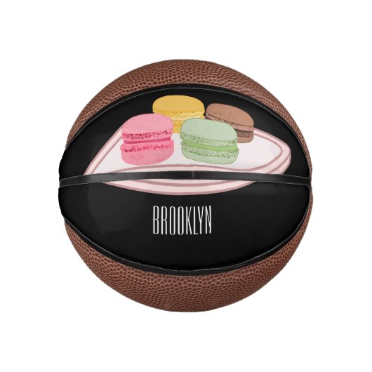 Macaron cartoon illustratie basketbal (Voorkant)