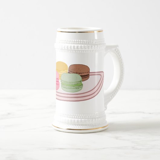 Macaron cartoon illustratie bierpul (Voorkant rechts)