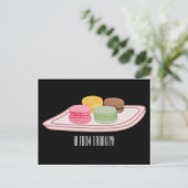 Macaron cartoon illustratie briefkaart (Staand voorkant)