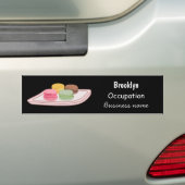 Macaron cartoon illustratie bumpersticker (Op auto)