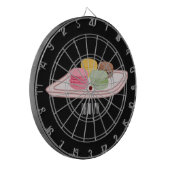 Macaron cartoon illustratie dartbord (Voorkant Links)