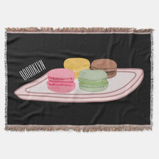 Macaron cartoon illustratie deken (Voorkant)