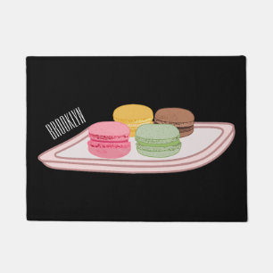 Macaron cartoon illustratie deurmat