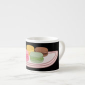 Macaron cartoon illustratie espresso kop (Voorkant rechts)