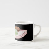 Macaron cartoon illustratie espresso kop (Rechts)