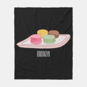 Macaron cartoon illustratie fleece deken (Voorkant)