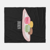Macaron cartoon illustratie fleece deken (Voorkant (Horizontaal))