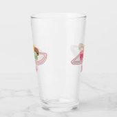 Macaron cartoon illustratie glas (Links)