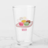 Macaron cartoon illustratie glas (Voorkant)