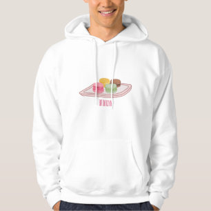 Macaron cartoon illustratie hoodie