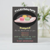 Macaron cartoon illustratie kaart (Staand voorkant)