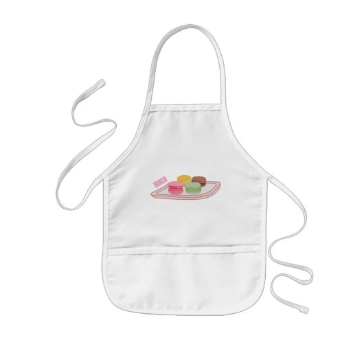 Macaron cartoon illustratie kinder schort (Voorkant)
