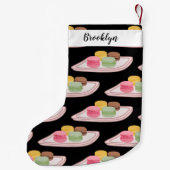 Macaron cartoon illustratie kleine kerstsok (Achterkant)