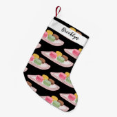 Macaron cartoon illustratie kleine kerstsok (Voorkant (Hangend))