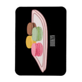 Macaron cartoon illustratie magneet (Verticaal)