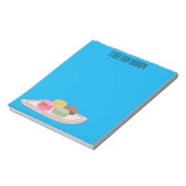 Macaron cartoon illustratie notitieblok (Linkerzijde)
