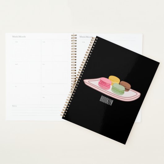 Macaron cartoon illustratie planner (Display)