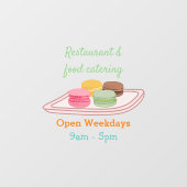 Macaron cartoon illustratie raamsticker (Vel)